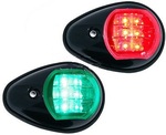 Aquatrack led navigation lights black housings port starboard marine boat nav pb  1